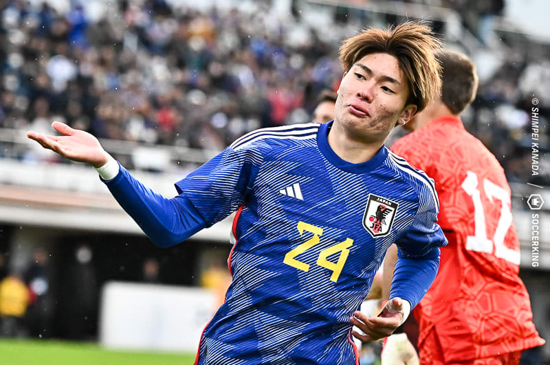 Shio Fukuda, who was called up to the U-22 Japan National Team for the first time, scored just two minutes after coming on as a substitute! "I'm confident in my shot...