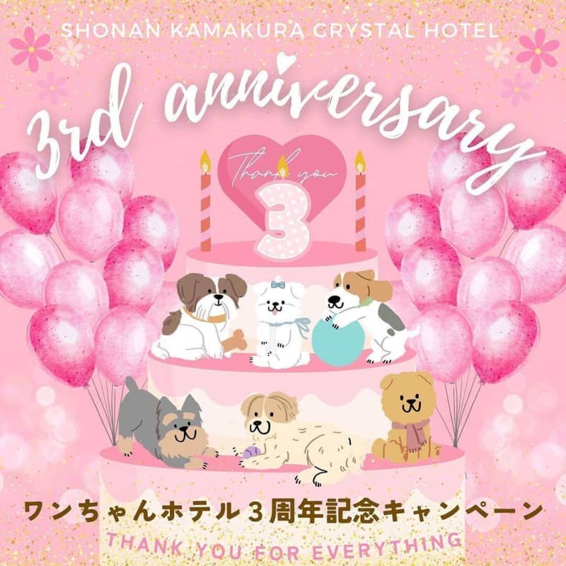 [Fujisawa City] Shonan Kamakura Crystal Hotel “Dog Hotel 3rd Anniversary Campaign” is being held