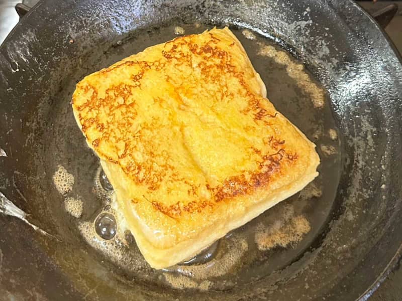 A new idea of ​​just soaking it in egg liquid!French toast made with packed lunch is delicious