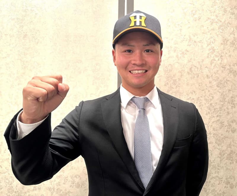 Matsubara, No. 1 in Hanshin training, fulfills his promise with many giants, ``on the same stage'' with his ``master'' in the same grade, tentative contract with annual salary of 300 million yen