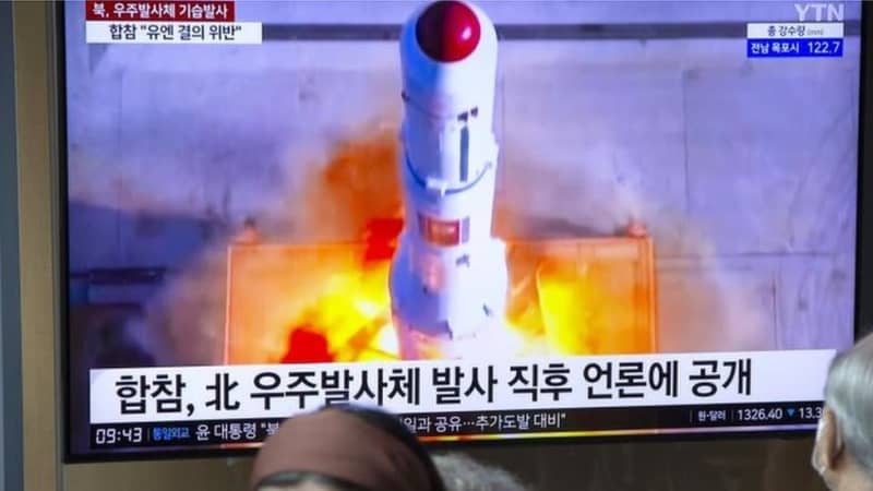 North Korea announces successful launch of military reconnaissance satellite; calls for temporary evacuation as it passes over Okinawa