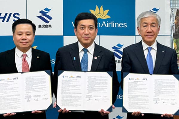 HIS, Vietnam Airlines and Kagoshima Prefecture sign partnership agreement to promote tourism