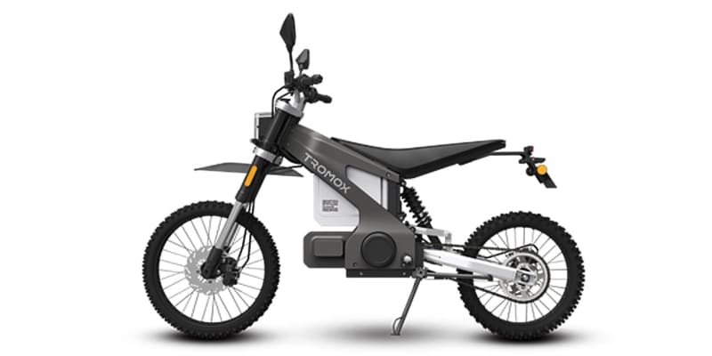 Tromox's E-Bikes "MC10" is a mini bike for off-road riding.Independent rear suspension...