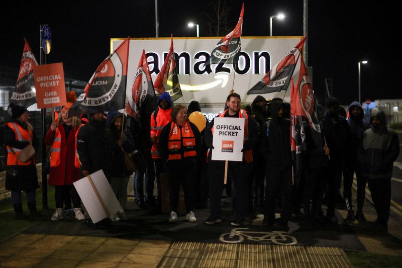 Workers at Amazon's European base go on strike on Black Friday