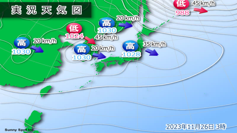 It will start raining again in the evening on the Japan Sea side, making it a perfect day to go out in western Japan.