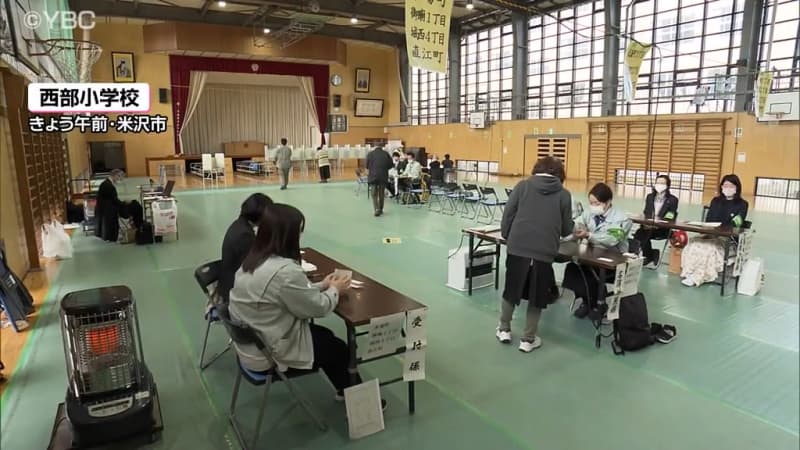 Yonezawa mayoral election voting begins at 11 a.m. Estimated turnout is 14.73% Early voting...