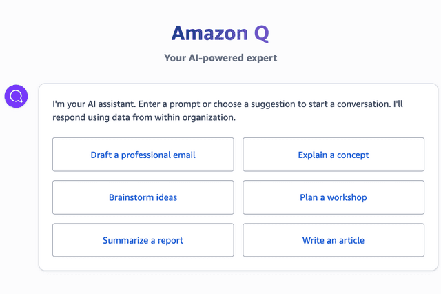 Amazon announces "Q", an AI chatbot for businesses.Collaborates with various business software
