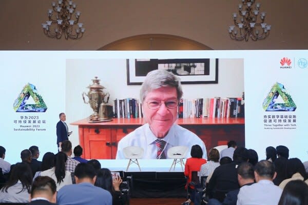 Huawei Sustainability Forum: Jeffrey Sachs discusses technology to address SDG challenges…