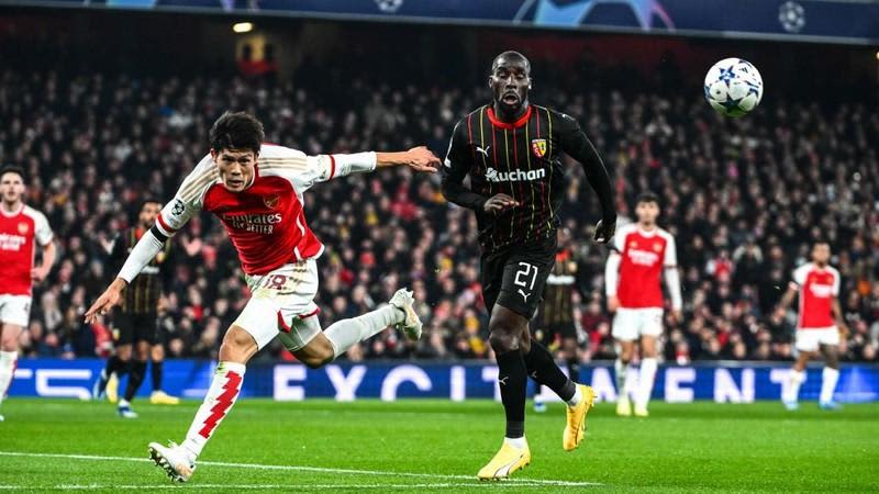 Against Reims, who have Wye...Takehiro Tomiyasu delivers a divine cross, Arsenal win with 6 points