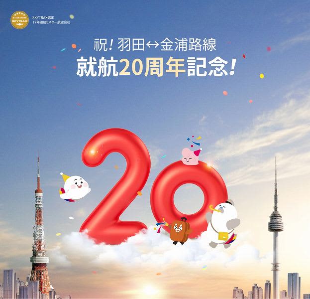 アシアナ航空、東京/羽田～ソウル/金浦線の5％割引クーポンを配布　就航20周年記念