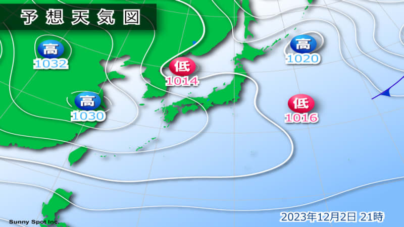 日本海側は雪や雨 北陸では土砂災害に警戒 太平洋側は日差し届く