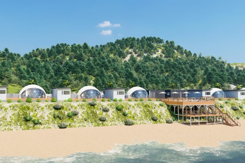 "Namioto Terrace Resort Kagoshima," a glamping facility overlooking the East China Sea, will open in December. BBQ/Bonfire/…