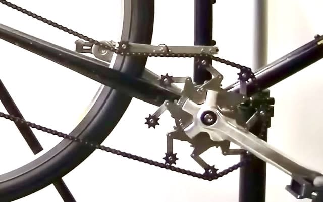 Inventor applies for patent for automatic transmission for bicycles and releases video. 8-arm gear scales with torque and terrain