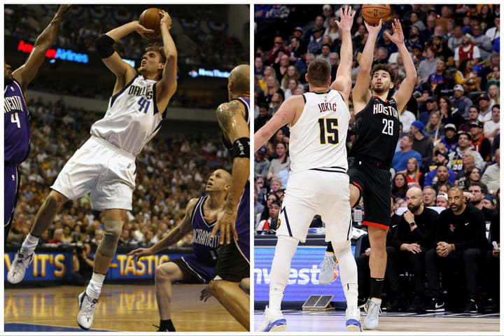 Nowitzki praises Rockets' Shunyei Shengun, ``I'm really impressed with his game'' <DUNKSHOOT>
