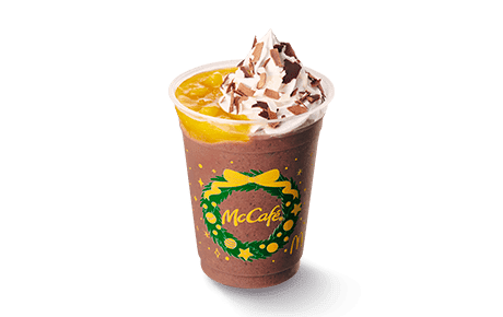 McDonald's "Chocolat Orange Frappe" is the perfect drink for the winter holidays!Calories: 31...