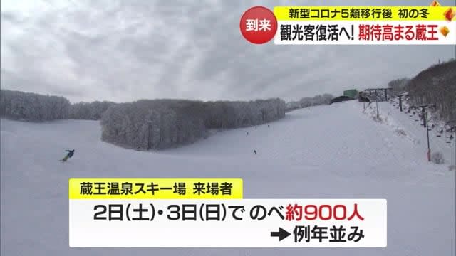 Zao is experiencing strong inbound tourism and expectations are high for the return of tourists...The first ski season after the new coronavirus has entered Category 5 Yamagata