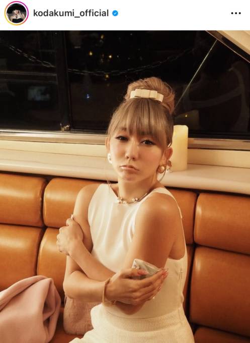 倖田來未、季節外れのノースリーブにブルブル！？お茶目なカイロSHOTに「可愛さ満点」「え？天使」