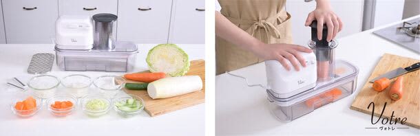 料理の下ごしらえを革新！山善の「電動スライサー YSLA-Q45」、1台5役で新登場