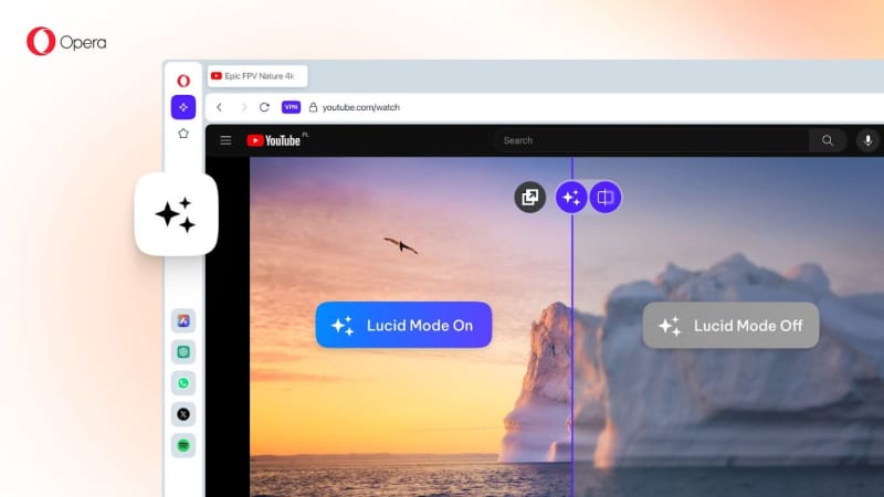 "Opera" strengthens video quality improvement function "Lucid Mode" - Compare before and after application...
