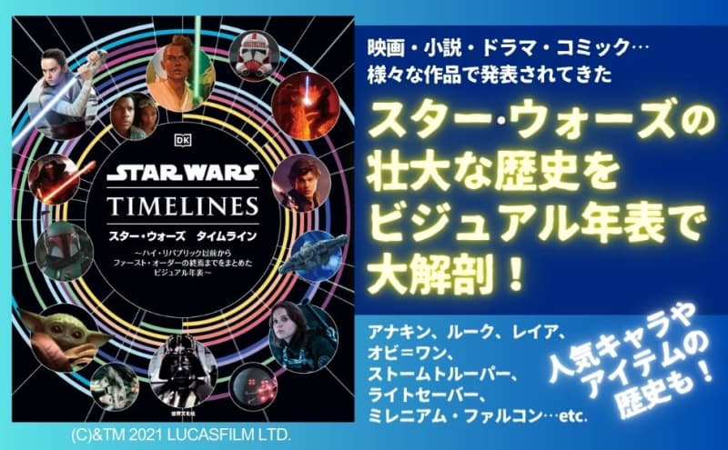『スター・ウォーズ タイムライン』壮大な歴史を大判・写真付きで振り返るビジュアル年表に注目