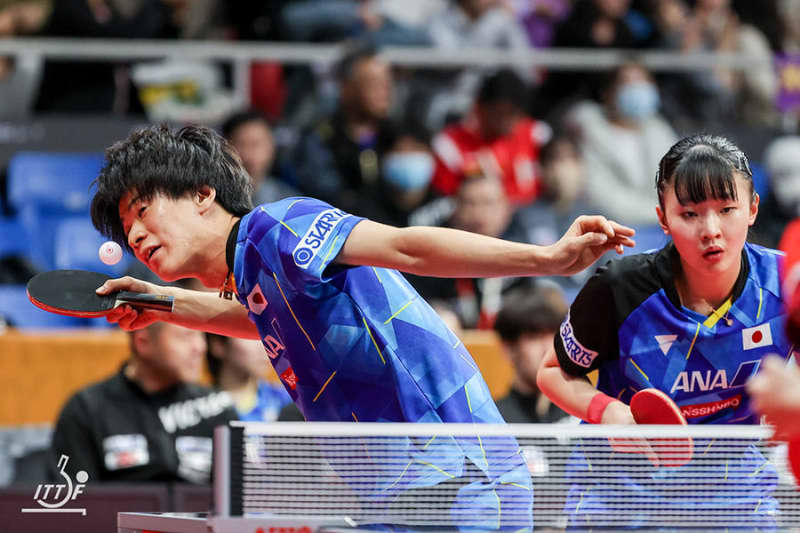 Shunsuke Togami and Miwa Harimoto are the world's No. 1 pair and get a big star!Japan leads China by 1 point in a completely away game [Table tennis mixed team...