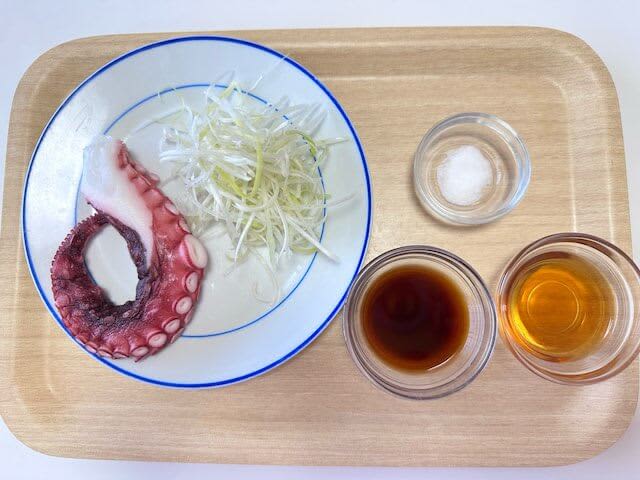 Asuka Wada [Octopus Sashimi Sesame Oil Ju], completed with just green onions and octopus!Exactly the deliciousness of “Infinite Octopus”