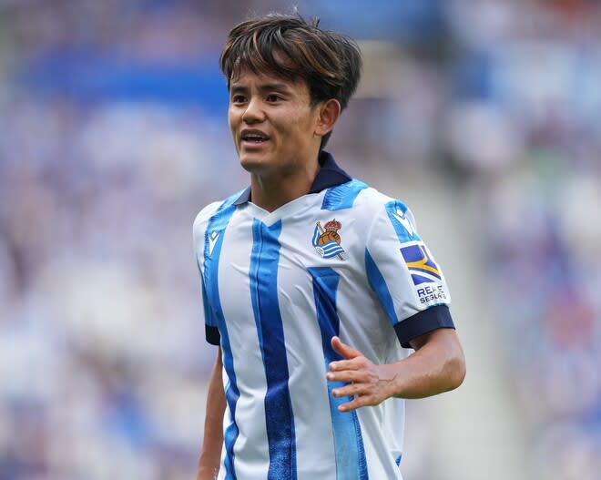 Sociedad Takefusa Kubo gets his third assist of the season!Set up Merino's first head shot with an accurate CK