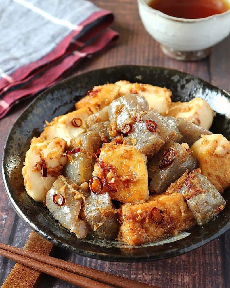 Enough to eat! “Stirfried konjac rice” that can be eaten as a snack