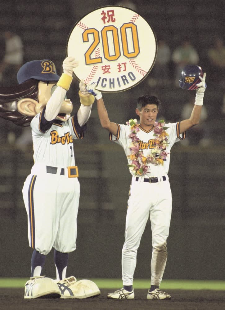 イチロー オリックス時代 祝200安打 サイン入りポスター 希少 MH146 イチロー オリックス時代 直筆サイン入り200安打達成祈願