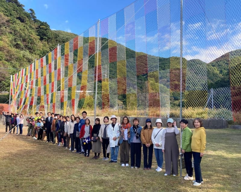 アートプロジェクト「そらあみ」の新作完成！ 五島・奈留の自然を漁網