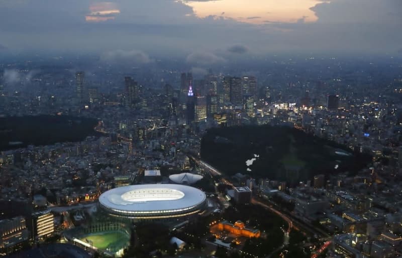 全容現しつつある新国立競技場 タイムラプス動画 共同通信