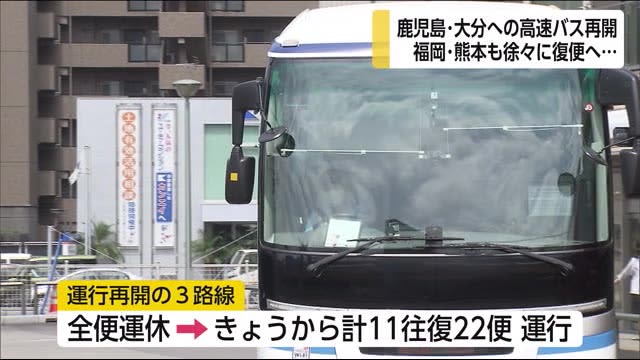新型コロナで減便 鹿児島 長崎へ高速バス運行再開 宮崎県 Photopress