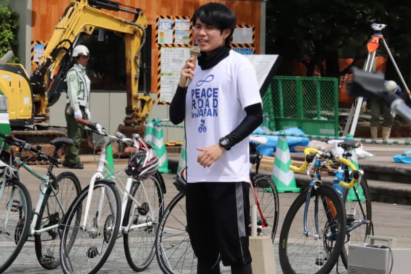 自転車で世界平和訴え 「ピースロード」が出発式 - 長崎新聞 2020/07