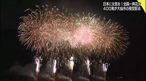 日本に元気を 大仙市など２８都県で花火打ち上げ Portalfield News