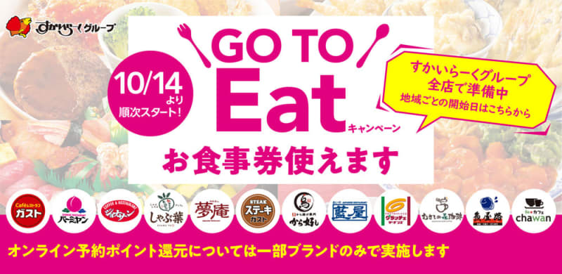 すかいらーく 全ブランドがgo To Eatキャンペーンに参加 Portalfield News