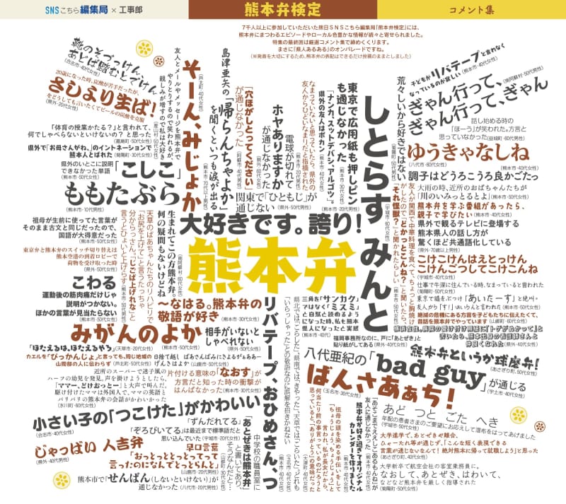 さしより生ば を言いたくて 県人あるある満載 熊本弁検定コメント集 熊本日日新聞