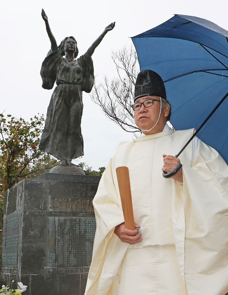 近海丸」沈没事故から76年 悲劇を後世に 淡嶋神社で犠牲者慰霊 - 長崎