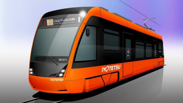 Iyo Railway S New Lrt Model 5000 Series Two Newly Added Cars Start Operation Portalfield News