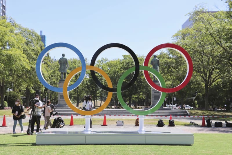 札幌に五輪モニュメント マラソン発着の大通公園 共同通信