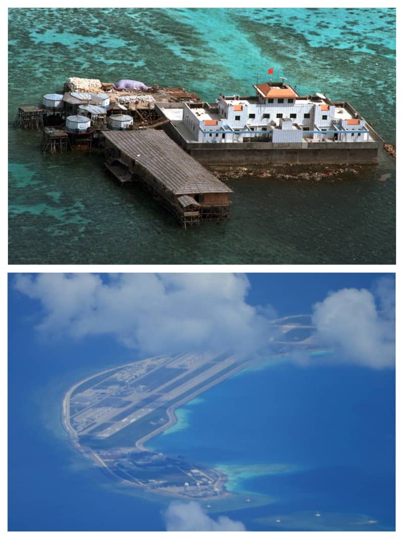 中国 南シナ海3礁を軍事化 米軍警戒 ミサイル配備も 共同通信