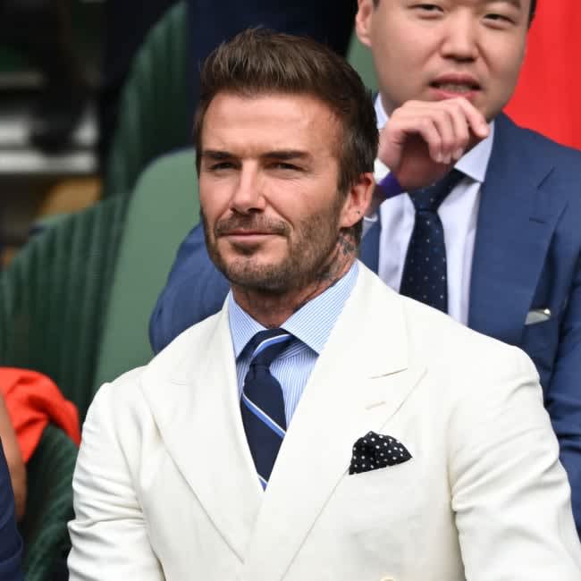 David Beckham played football in a suit with Formula 1's Charles