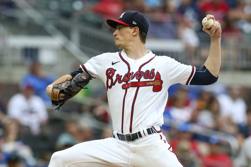Max Fried of the Atlanta Braves pitches against the Miami Marlins in the se...