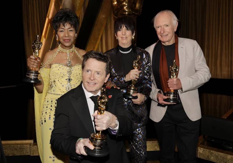 Academy Award Statue Presented to Michael J. Fox at Governors Awards