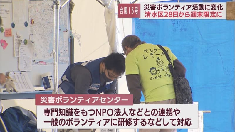 Volunteer activities and needs are changing two months after Typhoon Faxai