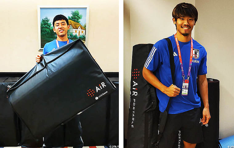 Players praise the Nishikawa Air Portable & Air SX, which supports the sleep of the Japanese national soccer team!The players are Twi…