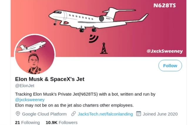 Twitter freezes Elon Musk's private jet tracking account and creator: 'Family is stalking...