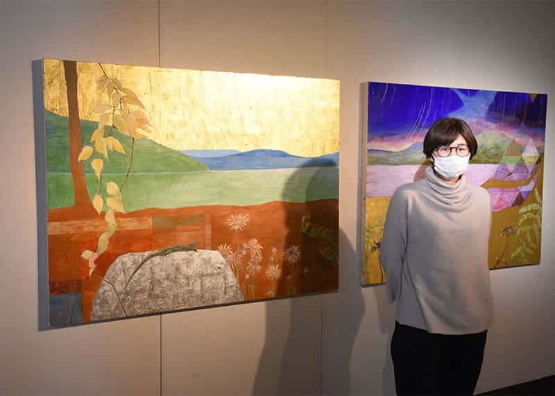 金で彩るテンペラ画　安ケ平さん作品展　八丁土蔵ギャラリー