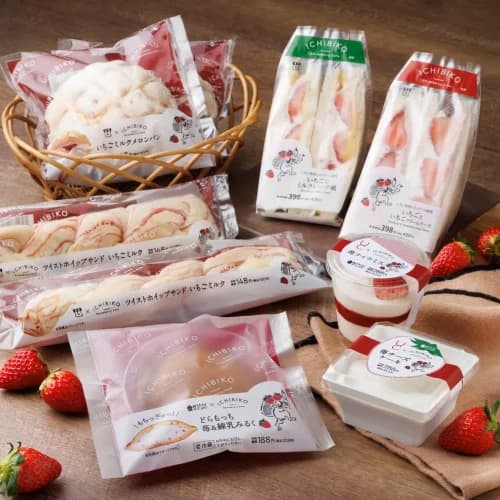 Bakery, cooking bread, etc. supervised by strawberry sweets specialty store "Ichibiko" at LAWSON nationwide.