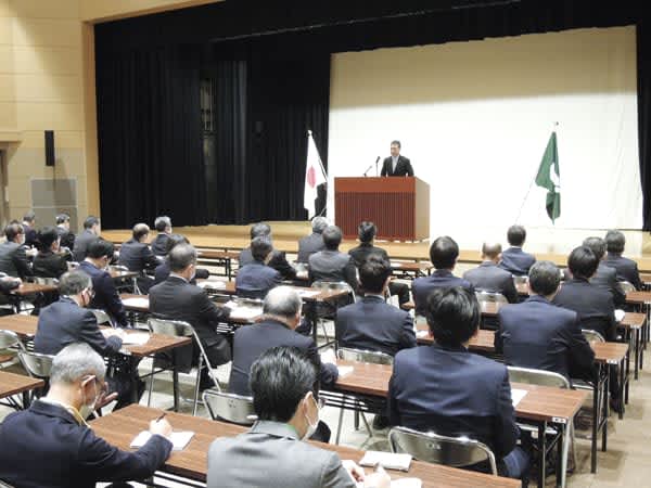 三重県知事「今年は断行の年に」　年頭あいさつ、職員に積極性呼びかけ