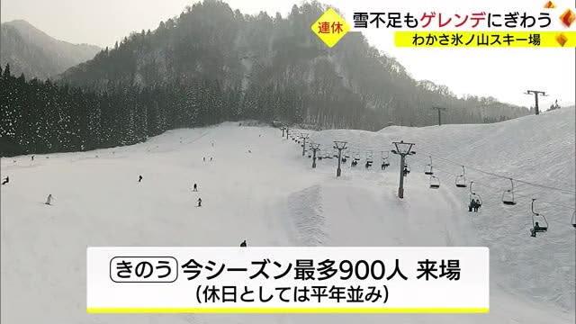 雪不足のなかゲレンデにぎわう　スキー場は「全国旅行支援」の再開に客足回復を期待（鳥取・若桜町）